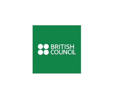 Green British Council logo with white circular dots and text, centered on a white background.