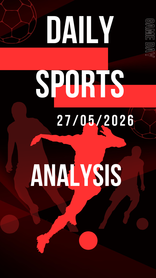 Stylized poster of a superhero holding a globe, with “Daily Sports Analysis” text and date 25/05/2026.