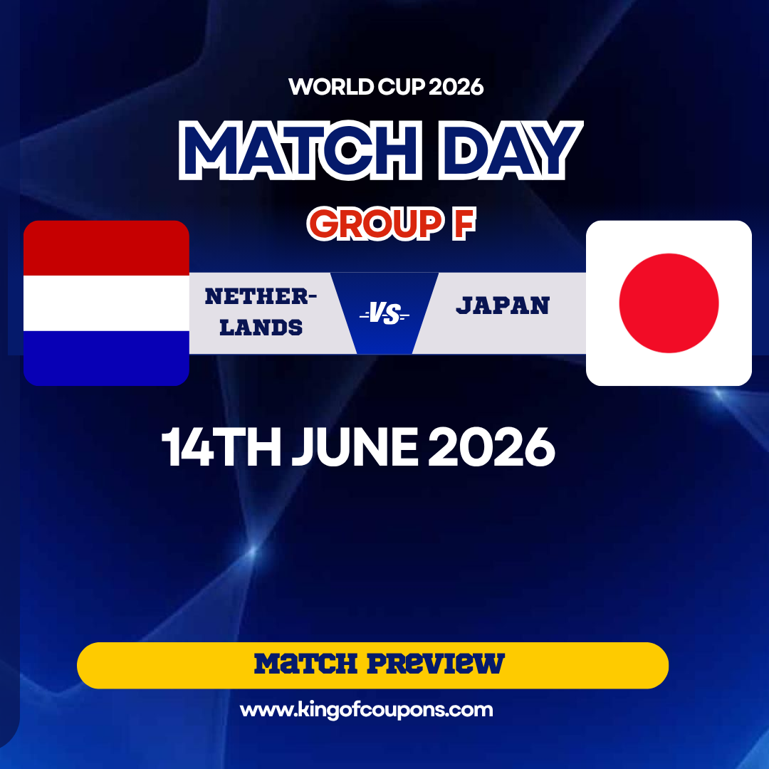 World Cup 2026 match day graphic: Germany vs Curacao, June 14, 2026, with flags and preview button.