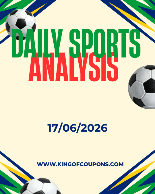 Green sports poster reading “Daily Sports Analysis” with a soccer ball and date 15/06/2026.