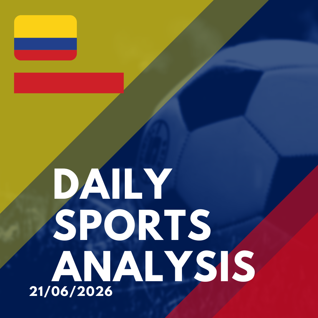 Green soccer field background with three balls and “Daily Sports Analysis” text overlay.